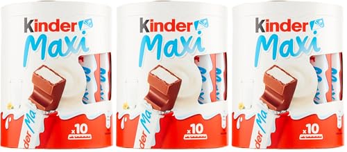 Kinder Maxi Barres Chocolatées 210 g 10 Pièces (Lot de 3)