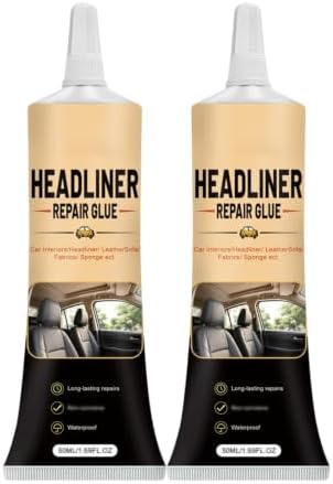 Headliner Repair Glue,Car Headliner Repair Glue Waterproof,Car Headliner Patch Kit,Suitable for Automotive Interiors, Fabric, Leather (2PC)