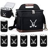Reallnaive Golf Cart Cooler Bag Insulated with 6 Beer Can Sleeves 24 Can Large Foldable Leakproof Soft Cooler Bag with Bottle Opener Ice Cooling Holds for Golf Cart