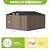 JUMMICO 10 x 10 FT Outdoor Storage Shed, Large Metal Garden Shed & Tool Sheds for Backyard Garden Patio Lawn (Brown)