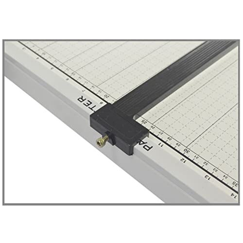 Massicot Guillotine A4 A3 Manuel – Coupe-Précise Papier Photos Cartes, Lame Auto-Affûtante, Sécurité Renforcée, Idéal Bureau École
