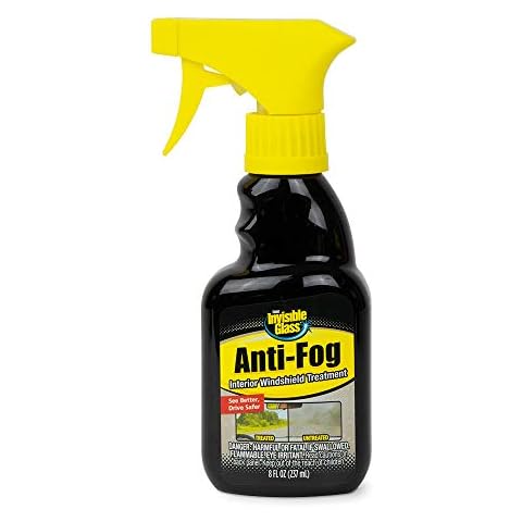 Invisible Glass 92472 Anti-Fog Interior Windshield Treatment Car Glass Defogger Cleaning Spray Prevents Windshield Fogging To Improve Driving Visibility, No Streaks or Haze, 8 Fl Oz, Pack of 1 Cover