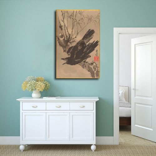 Corbeau de Kawanabe Kyosai impression sur toile déco salon