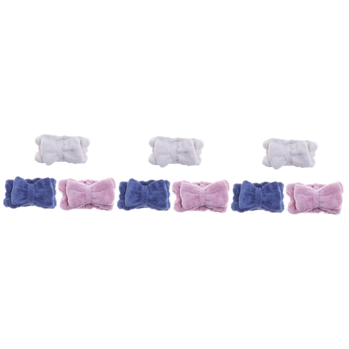 DOITOOL 9pezzi Fascia Per Con Nodo Da Blu Rosa Bianco Fascia Elastico Per Donne e Ragazze Perfetta Per Sport e Trucco