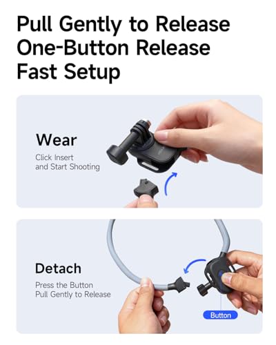 Collier suspendu quick release pour DJI Osmo Pocket 3 Action et Insta360 GoPro