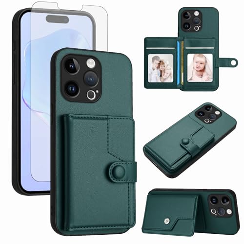 Coque iPhone 13 Pro 5G verre trempé et étui portefeuille mince