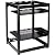 ECHOGEAR 15U Open Frame Rack - Heavy Duty 4 Post Design Holds All Your Network Servers & AV Gear - Includes 2 Vented Shelves & is Wall Mountable