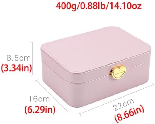 Jewelry Organizer Jewelry Box Double Storage Box Cosmetic Box Ring Earring Necklace Bracelet Watch Small Jewelry Storage Box Jewelry Box (Color : 1) (B)