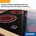 Exquisit Herd-Set schwarz | Einbauherd mit Umluft & Grill, Glaskeramikkochfeld | 75 l | Energiekl. A, 50–250°C | 4 Strahlungskochzonen inkl. Bräterzone | Timer, 8550 W | EHE5258-UBZ-020