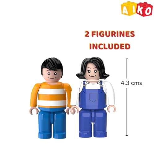 Image of AIKO Town Cafe | 160 Premium ABS Plastic Building Blocks | Multi-Colour Construction Toy for Kids | STEM Educational Blocks with Idea Book | Best Gift for Boys & Girls | Screen-Free Toy
