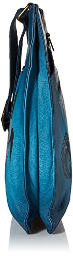 Image of Anna by Anuschka Women's Women's Original Genuine Leather Hand-painted V Top Large Crossbody - Leather Handbag for Women