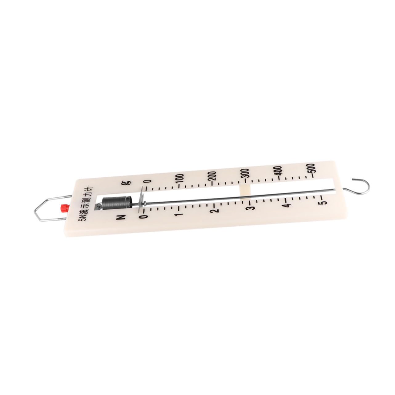 SOLUSTRE Spring Dynomometer Physical Mechanics Experiments Apparatus White 5n Newton Meter Laboratory Tool Easy to Use