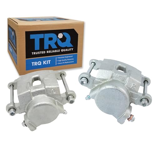 Image of TRQ Front Brake Caliper Set Compatible with 78-87 Buick 78-03 Chevrolet GMC 96-00 Isuzu 78-88 Oldsmobile 78-92 Pontiac