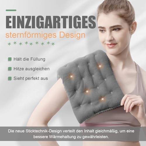 Coussin chauffant micro-ondes sans odeur pour soulager le dos gris - 3