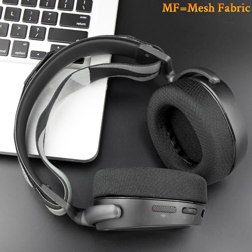 SOULWIT Earpads Replacement for SteelSeries Arctis 1/3/5/Arctis 7/7+/7P/7P+/7X/7X+/9/9X/Pro/Prime(Do Not Fit Any Arctis Nova) Headset, Ear Pads Cushions with High-Density Foam (Arctis MF Black)