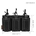 EXCELLENT ELITE SPANKER Open-Top Single/Double/Triple Molle Mag Pouch for M4 M14 M16 AK AR Elastic Rifle Magazines for Pistol Mag Pouch(Black)