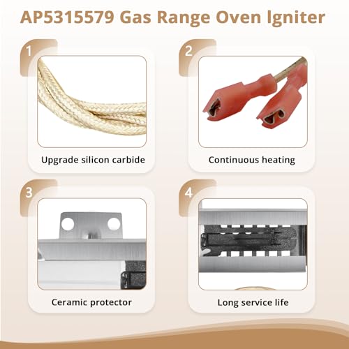 Image of PB040001 Gas Range Oven Igniter 2 Pack Compatible with Viking Range Stove