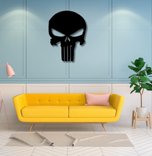 Image of TWIGGY Superhero 6mm MDF Wooden Wall Decor Art for Home, Office, or Gaming Room, Gift, Anime (pack of 1 | The Punisher)