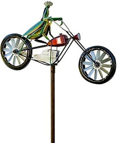 Yunsheng Garten Windmühle Tier auf Fahrrad Vintage niedliche Tierstatuetten Skulpturen for Gartendekoration Windmühle im Freien (Color : C) Cover