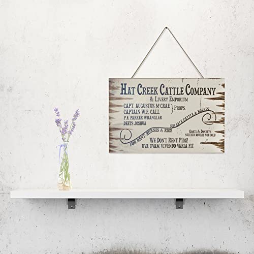 Hat Creek Cattle Company & Livery Emporium Lonesome Sign Rustic Wood Sign Wall Art Home Family Decoration Design Plank Plaque Wooden Sign #TOP3