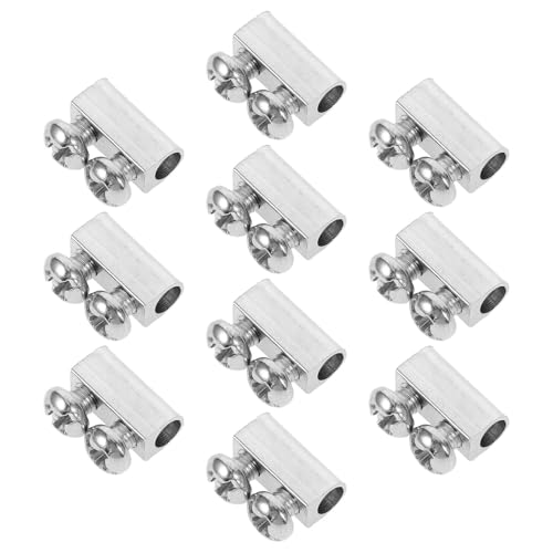 OATIPHO Lot de 30 Pinces Suspendre en Acier Inoxydable Clips Double Trou M3 pour Câble de 3 MM Supports Métalliques Résistants à la Corrosion pour Fixation Stable de Luminaires en