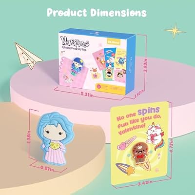 DG-Direct 30 Pack Valentines Day Cards with Mini Spinning Pencil Top Toys & 24 Pack Mini Camera Toys