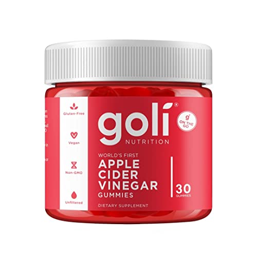 Goli Nutrition, Apple Cider Vinegar Gummies (Gomme di Aceto di Sidro di Mele), 500mg, 30 Gomitas veganas, Sin Gelatina, Probadas en Laboratorio, Sin Gluten, Vegetarianas, Sin Soja, Sin OGM Cover