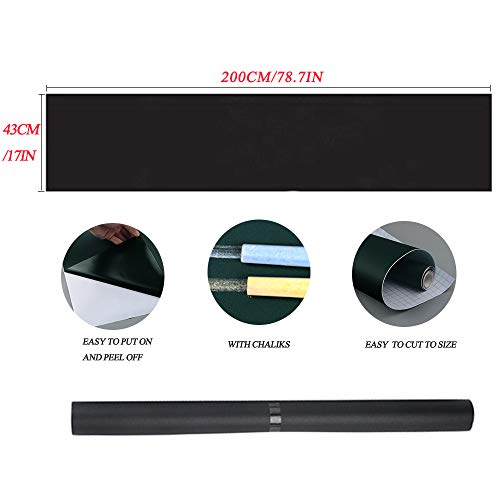 Blackboard Chalk Board Wall Sticker Wrapping Paper 43cm x 200cm for Home School Office - Image 4