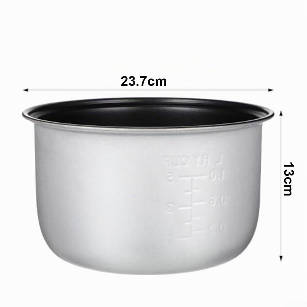 Cuiseur à riz intérieur de rechange, récipient de cuisson anti-adhésif en alliage avec marques de mesure, bol intérieur de rechange pour cuiseur à riz électrique (4 l)