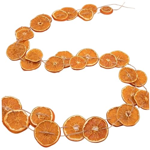 Christmas Tree Decorations, Christmas Tree Garland 30 Slice Lifelike Artificial Orange Garland 8.9ft Long Realistic Orange Decor for, Wall, Doorway, Window
