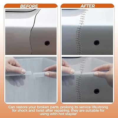 Plastic Welding Staples 3000 PCS, 6 Types Hot Staples Wave Shape Repair Tool Kit for All Car Automotive Plastic Repair, Car Bumpers Dashboards, Lamp Holders Welding, Decoration