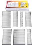 Breezliy 2100 PCS Brad Nails 7 Sizes multi-Length Galvanized Straight Finishing Nail,Each specification has an independent sponge anti-collision packaging