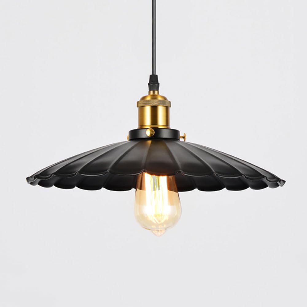 Lámparas de techo vintage E27 con candelabros de pasillo en aluminio negro mate 8