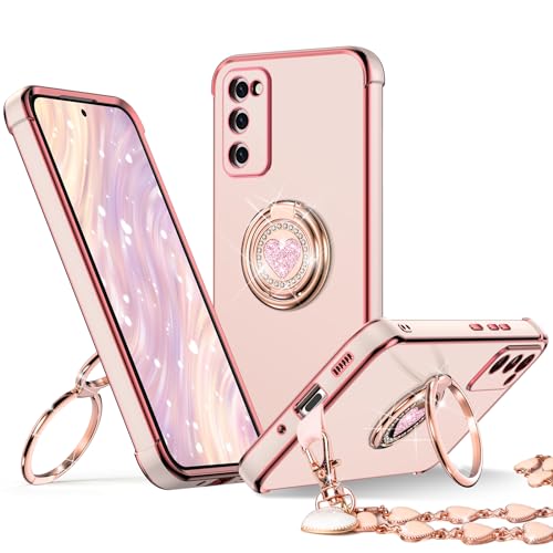XYZ for Samsung Galaxy S20 FE Case with Ring Stand, Pink