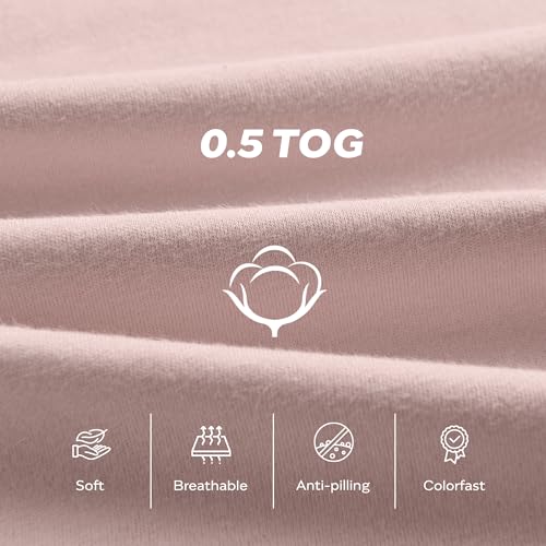 Image of JELLYMONI Baby Sleep Sack 6-12M, 0.5 TOG, 100% Cotton Wearable Blanket | 3 Pack, Soft Cotton Fabric, Breathable Lightweight Sleeveless Sleep Sack, Pre-Shrunk, 2-Way Zipper