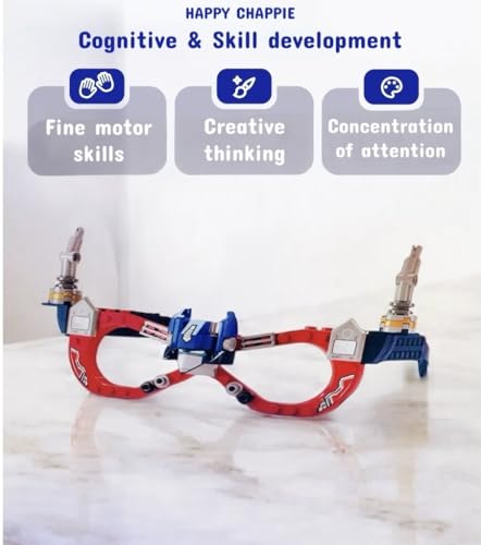 Image of Mechanical Glasses Building Blocks Set (49 PCS) | DIY Wearable Goggles Toy with Guide Book | STEM Educational Construction Toy for Kids Boys & Girls 6+ Years