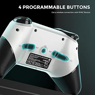NYXI Wireless Controller, Hall Effect Joysticks Triggers, (White)