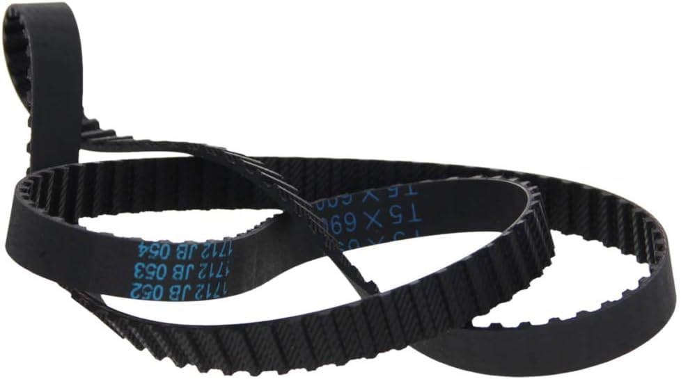 Wenheww 1Pc T5-690 Timing Belt, 138 Teeth, 690mm/27.17" Length x 10mm/0.39" Width x 5mm/0.2" Pitch, Industrial Rubber Geared Cogged Belt, for 3D Printers, Manufacturing Machinery, Black