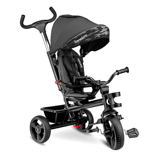 Lionelo Haari 2 in 1 Triciclo bici e passeggino fino a 25kg, Pieghevole, Fronte mamma e fronte strada, Regorabile compatto con Borsa e portabibite, Cinture a 3punti Triciclo per bambini da 1 a 5 anni