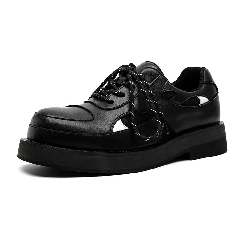 Men's Classic Lace-up Formal Oxfords Mens Retro Comfortable Business Height Increasing Non-Slip Softsole Walking Derby Shoes4