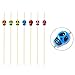 Boao 200 Pieces Halloween Skull Picks Skull Toothpicks Cocktail Picks Fruit Sticks Toothpicks Sandwich Appetizer Bamboo Skewers for Halloween Birthday Party Decorations(Rainbow Color)