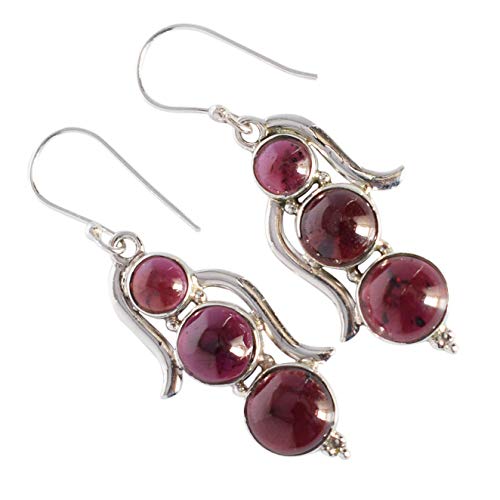 Boucles d'oreilles grenat en argent pour illuminer vos tenues de soirée