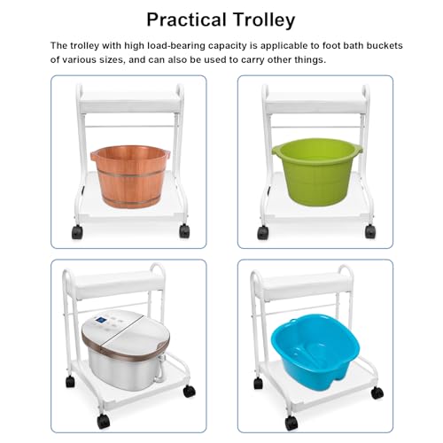 Carrito estético portátil para spa de pies con 3 alturas ajustables miniatura 5