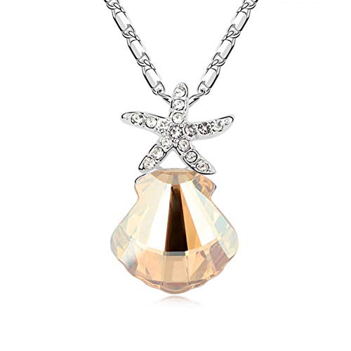 Preisvergleich Produktbild JMZDAW Halskette Anhänger Kristallkette - Korallenförmiger Anhänger Sweet Beauty Clavicle Kettenanhänger