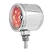 GG Grand General 78553 Amber/Red Double Faced 16 LED Light with Chrome Die Cast Housing and Clear Lens