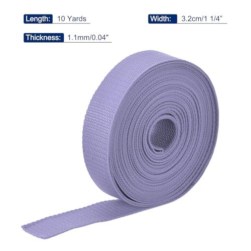 Image of MECCANIXITY Lightweight Polypropylene Webbing Strap 1 1 /4 inch 10 Yard Backpack Strapping Band Purple for Outdoor Luggage Cargo Straps