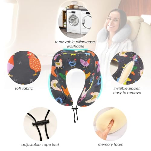 Almohada de viaje de espuma viscoelástica ajustable miniatura 2