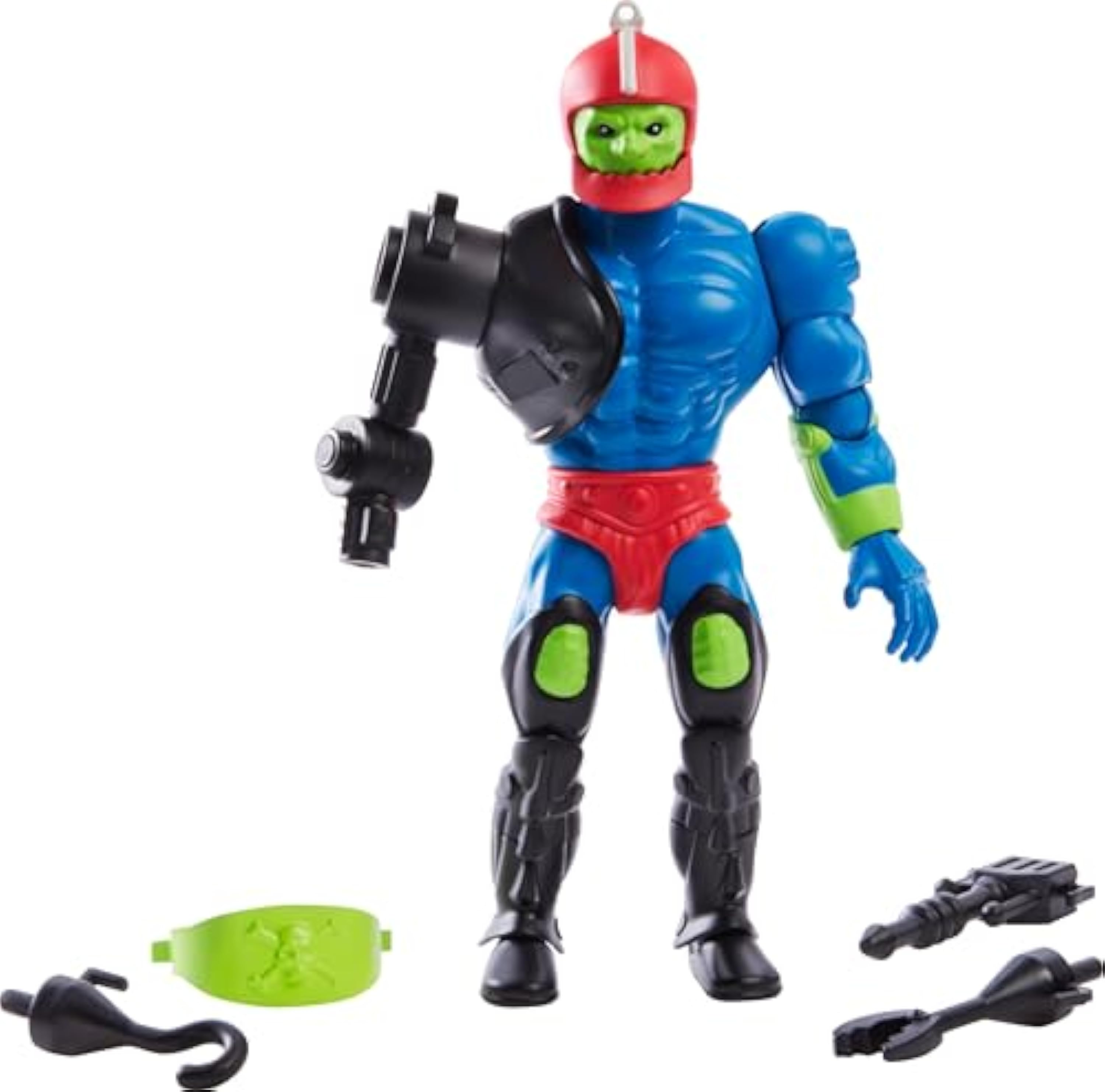 Masters of the Universe MOTU Origins Trap Jaw, Figura de acción de villano con brazo mecánico, varios accesorios de armas y minicómic, juguete regalo para niños y niñas +6 años, HYD41