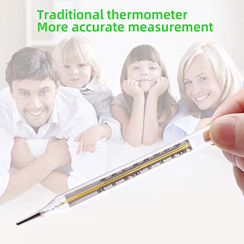 Ruiyx Glass Oral Temperature For Fever Test, Temperature Axillar Temperature 94-108 °F Armpit Fast Reading Fever Indicator #TOP3