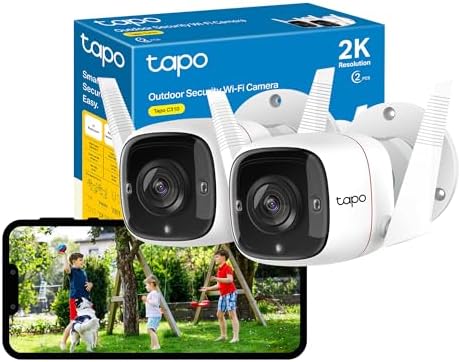 Tapo C310P2 - Paquete de 2 cámaras de seguridad 2K con cable para...